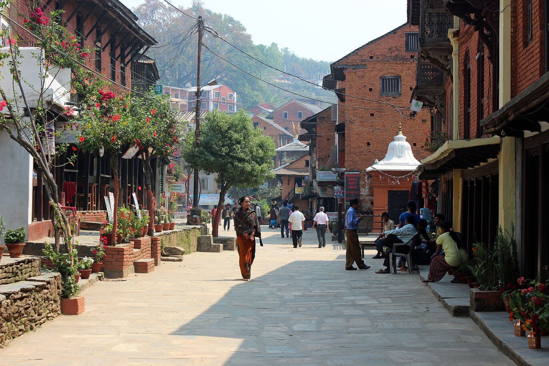 Bandipur's stone-paved bazaar street